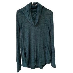 Dark green cowl neck pull over